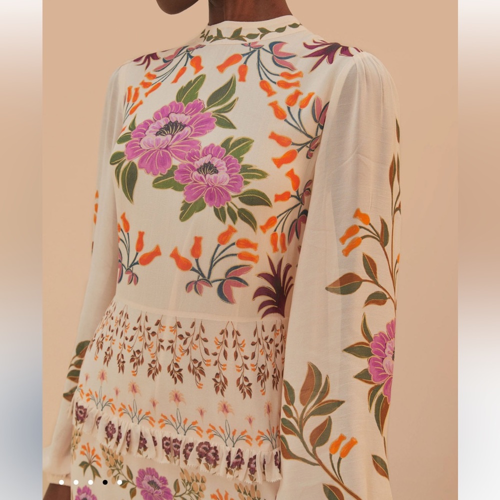FARM Rio ‼️ Cream Winter Garden Ruffle
Maxi Dress - Picture 2 of 12